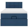 VidaXL Cadre de lit ottoman avec matelas bleu 80x200 cm tissu