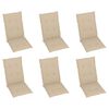 vidaXL Chaises inclinables de jardin et coussins lot de 6 Teck solide