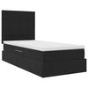 vidaXL Lit avec rangement et LED avec matelas Noir 90 x 200 cm Velours