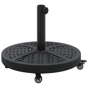 vidaXL Pied de parasol Art d&eacute;co Noir &Oslash; 45 x 39,5 cm Fer