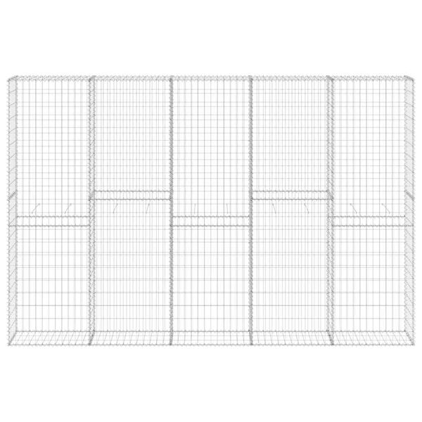 vidaXL Mur en gabion avec couvercles Acier galvanis&eacute; 300x30x200 cm