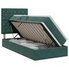 vidaXL Lit avec rangement et matelas Vert fonc&eacute; 100 x 200 cm Velours