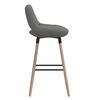 vidaXL Tabouret de bar Gris clair Tissu