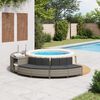 vidaXL Bancs de spa avec coussins 2 pcs gris r&eacute;sine tress&eacute;e