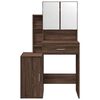vidaXL Coiffeuse avec armoire ch&ecirc;ne marron 80x35x132 cm