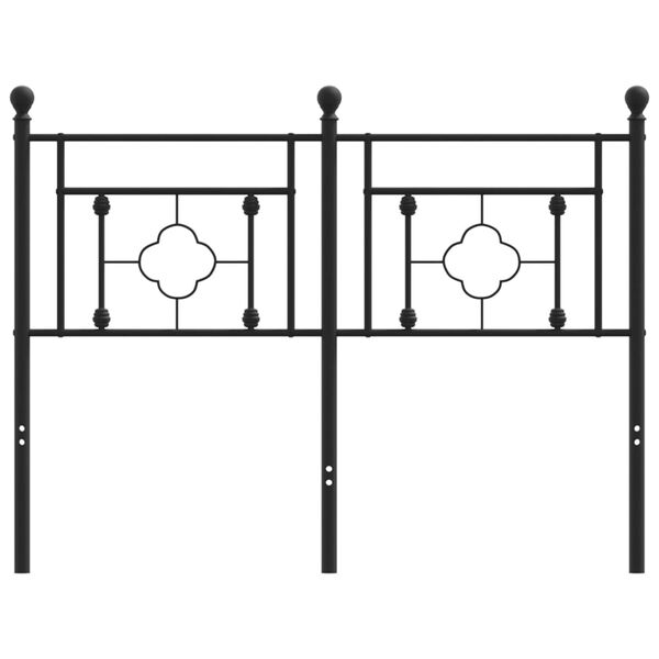 vidaXL Tête de lit métal noir 120 cm