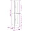 vidaXL Buffet haut Blanc brillant 34,5x34x180 cm Bois d'ing&eacute;nierie