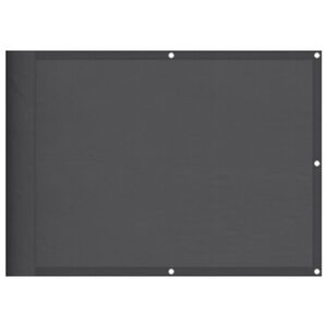 vidaXL &Eacute;cran de balcon anthracite 75x1000 cm 100% polyester oxford