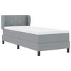 vidaXL Lit &agrave; ressorts avec matelas Gris clair 80 x 200 cm tissu
