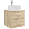 vidaXL Vanit&eacute; de lavabo mural Ch&ecirc;ne Sonoma 49,5 x 44,5 x 65 cm