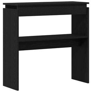 vidaXL Table console Ch&ecirc;ne noir 80 x 30 x 80 cm Bois d'ing&eacute;nierie