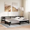 vidaXL Lit coulissant sans matelas noir 90x190 cm