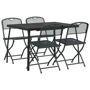 vidaXL Ensemble de meubles d'ext&eacute;rieur 5 pc Anthracite Fer et Acier