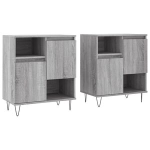 vidaXL Buffets 2 pcs sonoma gris bois d'ing&eacute;nierie
