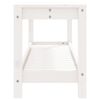 vidaXL Banc de jardin blanc 108x35x45 cm bois massif de pin