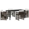 vidaXL Ensemble de salle &agrave; manger pour jardin 5 pc Marron