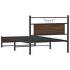 vidaXL Cadre de lit sans matelas ch&ecirc;ne marron 100x190 cm
