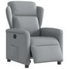 vidaXL Fauteuil inclinable &eacute;lectrique Gris clair Tissu