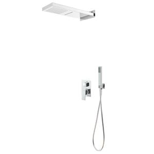 vidaXL Syst&egrave;me de douche Acier inoxydable 201 Argent&eacute;