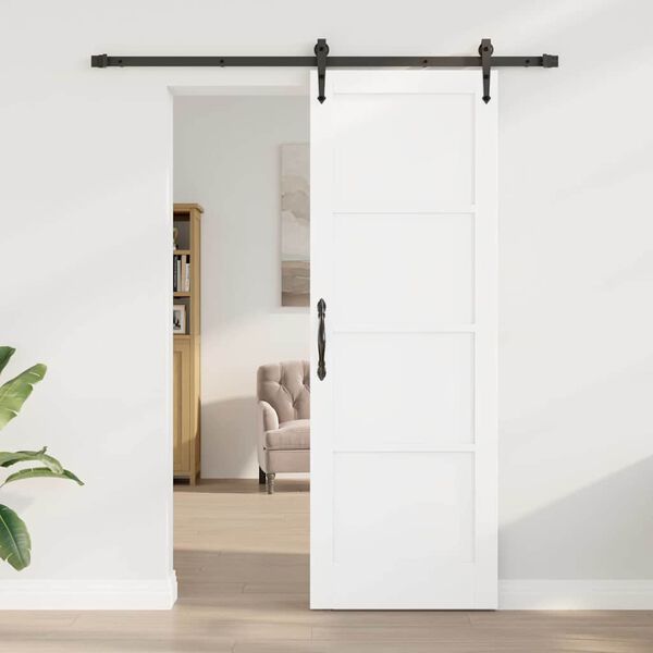 vidaXL Porte coulissante ORKDAL Blanc 73,5 x 211 cm Pin massif