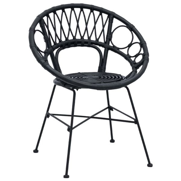 vidaXL Chaise de salle à manger 2 pcs Noir 65 x 55,5 x 81 cm