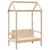 vidaXL Ensemble de lit et de banc avec toit sans matelas