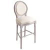 vidaXL Tabourets de bar lot de 2 blanc lin