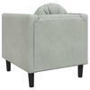 vidaXL Fauteuil avec coussin gris clair Velours