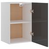 vidaXL Armoire suspendue "Lyon" Gris brillant 39,5x31x60 cm