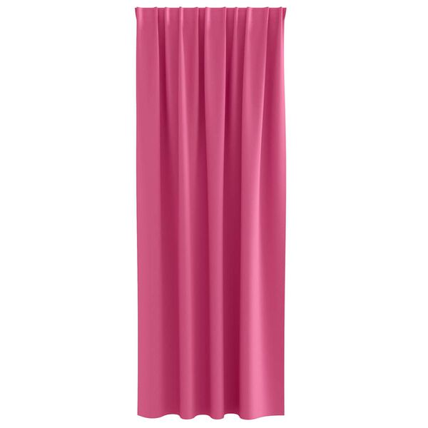 vidaXL Rideaux occultants avec anneaux 2 pcs Rose vif 260 x 140 cm