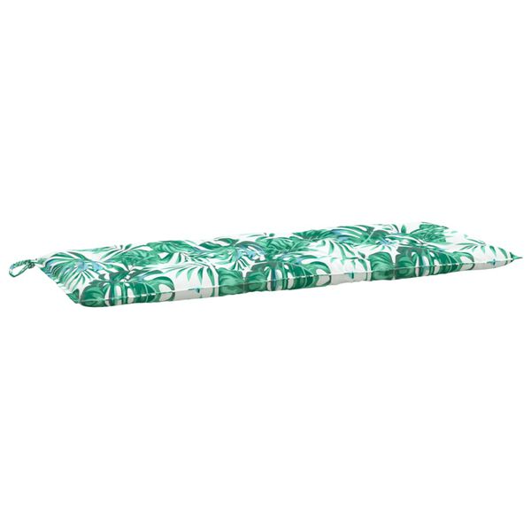 vidaXL Coussins de banc de jardin lot de 2 motif de feuilles