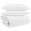 vidaXL Ensemble de Duvet avec oreiller 3 pcs Blanc Plume de canard