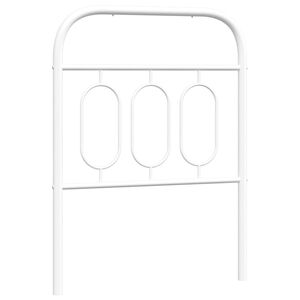 vidaXL T&ecirc;te de lit de remplacement m&eacute;tal blanc 75 cm
