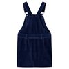 Robe salopette pour enfants velours côtelé bleu marine 104