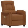 vidaXL Fauteuil de massage Marron Tissu microfibre
