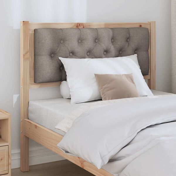 vidaXL T&ecirc;te de lit Autre Marron et taupe 90 cm Bois massif en pin