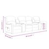 vidaXL Fauteuil de massage inclinable 4 places porte-gobelets bordeaux