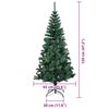 vidaXL Sapin de No&euml;l artificiel pr&eacute;-&eacute;clair&eacute; Vert 120 cm PVC et m&eacute;tal
