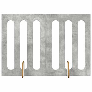 vidaXL Cl&ocirc;ture pliable pour animaux 2 pcs Gris B&eacute;ton Bois d&rsquo;ing&eacute;nierie