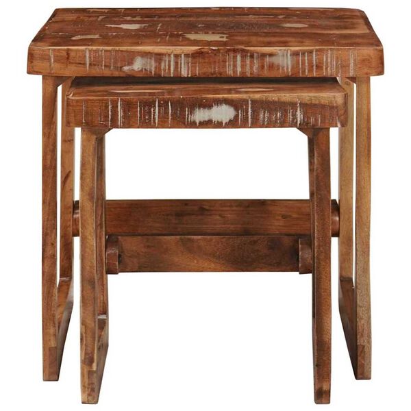 vidaXL Tables d'appoint Marron Bois de mangue massif