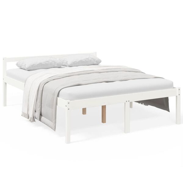 vidaXL Lit pour personne âgée sans matelas 150x200 cm bois pin massif