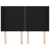 vidaXL T&ecirc;te de lit avec oreilles Noir 147x16x118/128 cm Tissu