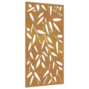 vidaXL D&eacute;coration murale jardin 105x55 cm design de feuille de bambou