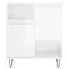 vidaXL Buffets 2 pcs blanc brillant bois d'ing&eacute;nierie