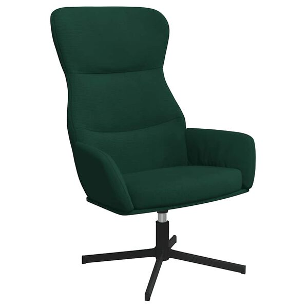 vidaXL Chaise de relaxation Vert fonc&eacute; Velours
