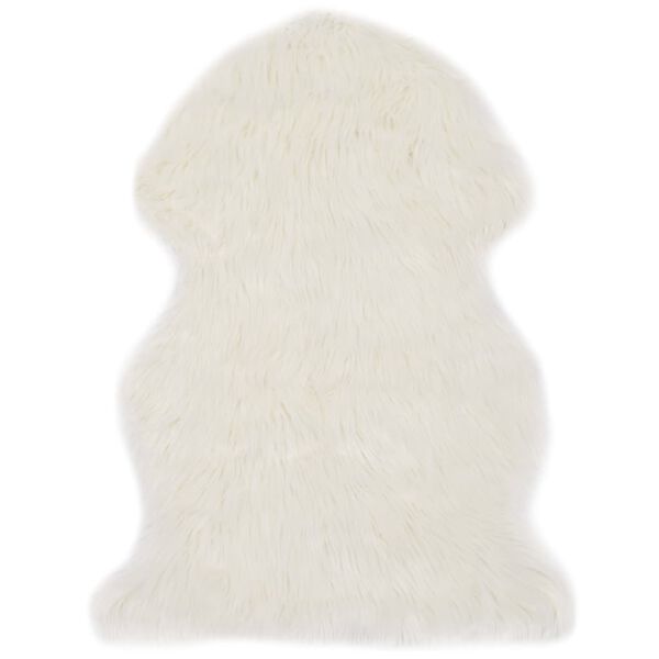 vidaXL Tapis 60 x 90 cm Peau de mouton synthétique Blanc