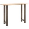 vidaXL Pieds de table de bar en acier naturel 2 pi&egrave;ces 50 x (100-101) cm Acier