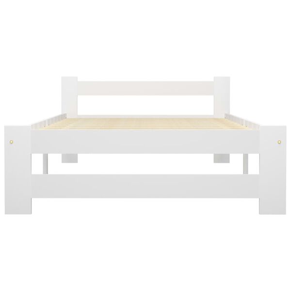 vidaXL Cadre de lit sans matelas blanc bois massif 90x200 cm