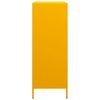 vidaXL Buffet haut jaune moutarde 68x39x101,5 cm acier