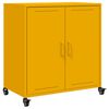 vidaXL Buffet jaune moutarde 68x39x72 cm acier